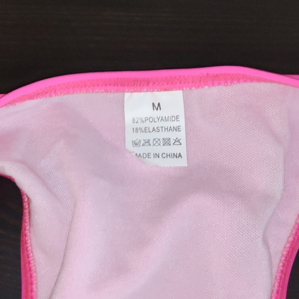Bright Pink Ruffle Bikini, M - Picture 10 of 11